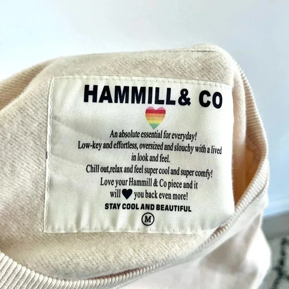 Hammill & Co Cream Rodeo Crewneck‎ Sweatshirt Size Medium, NWT